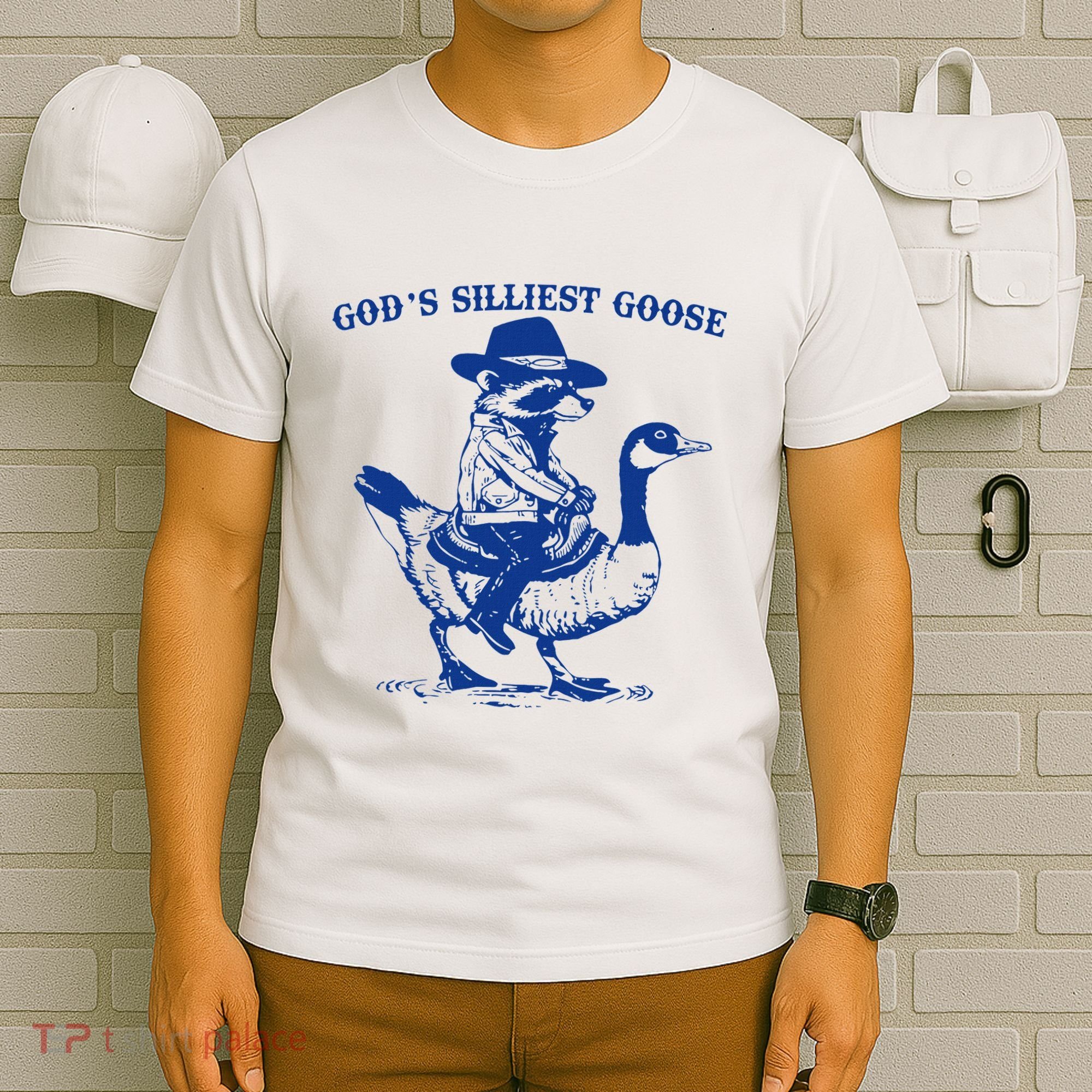 GodS Silliest Goose Funny Racoon & Goose Lovers T-Shirt