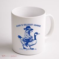 GodS Silliest Goose Funny Racoon & Goose Lovers Coffee Mug thumb 1