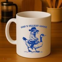 GodS Silliest Goose Funny Racoon & Goose Lovers Coffee Mug thumb 4