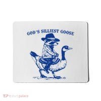 GodS Silliest Goose Funny Racoon & Goose Lovers Mousepad thumb 0