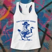 GodS Silliest Goose Funny Racoon & Goose Lovers Women's Tank Top thumb 3