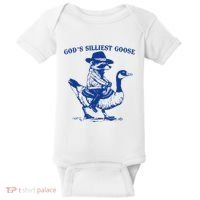 GodS Silliest Goose Funny Racoon & Goose Lovers Baby Bodysuit thumb 0