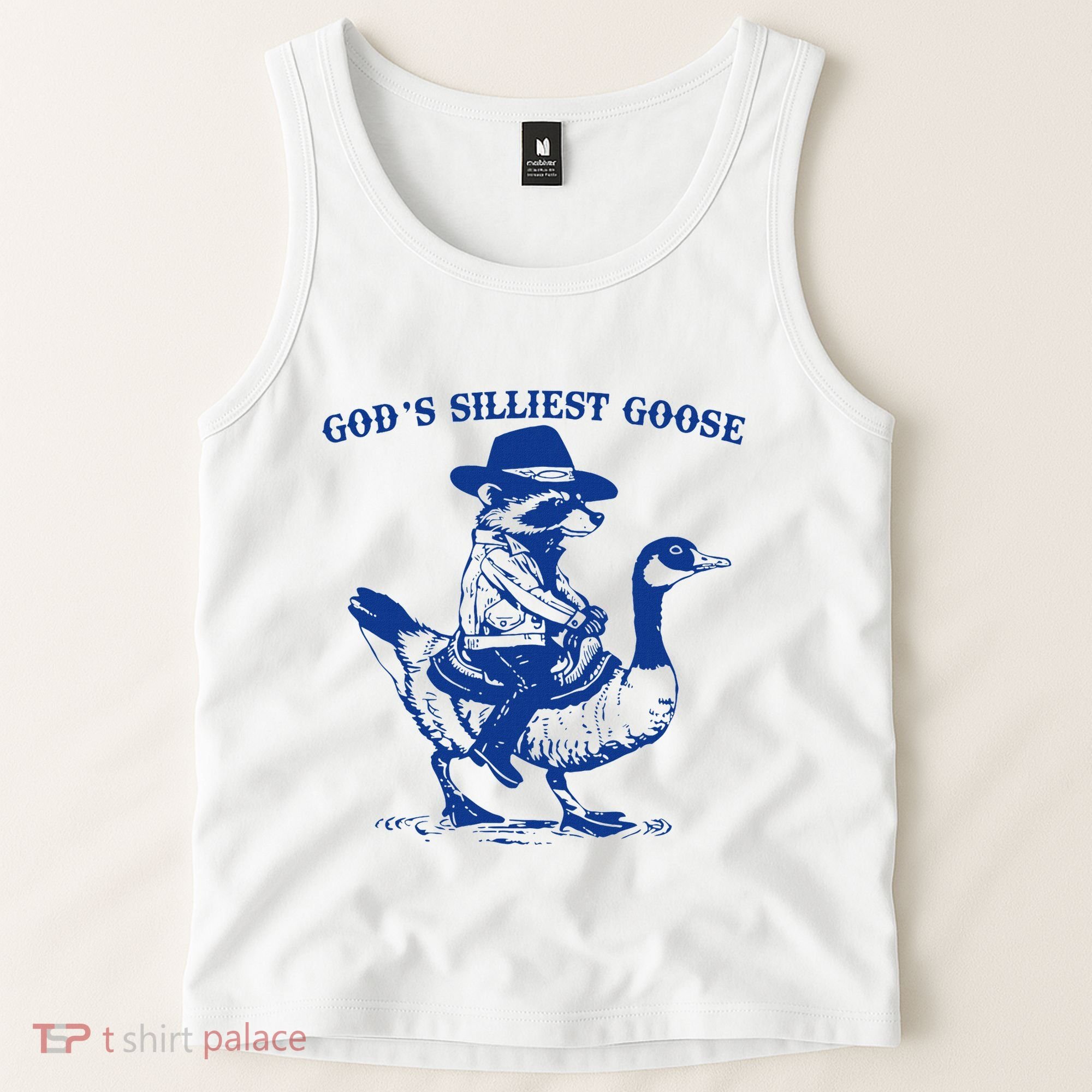GodS Silliest Goose Funny Racoon & Goose Lovers Tank Top