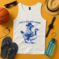 GodS Silliest Goose Funny Racoon & Goose Lovers Tank Top thumb 4