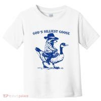 GodS Silliest Goose Funny Racoon & Goose Lovers Toddler T-Shirt thumb 0