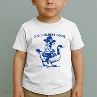GodS Silliest Goose Funny Racoon & Goose Lovers Toddler T-Shirt thumb 2