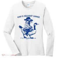 GodS Silliest Goose Funny Racoon & Goose Lovers Women's Long Sleeve Shirt thumb 0