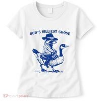 GodS Silliest Goose Funny Racoon & Goose Lovers Women's T-Shirt thumb 0