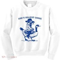 GodS Silliest Goose Funny Racoon & Goose Lovers Kids Sweatshirt thumb 0