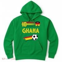 Ghana Soccer Ghanain Football Retro 10 Hoodie thumb 0