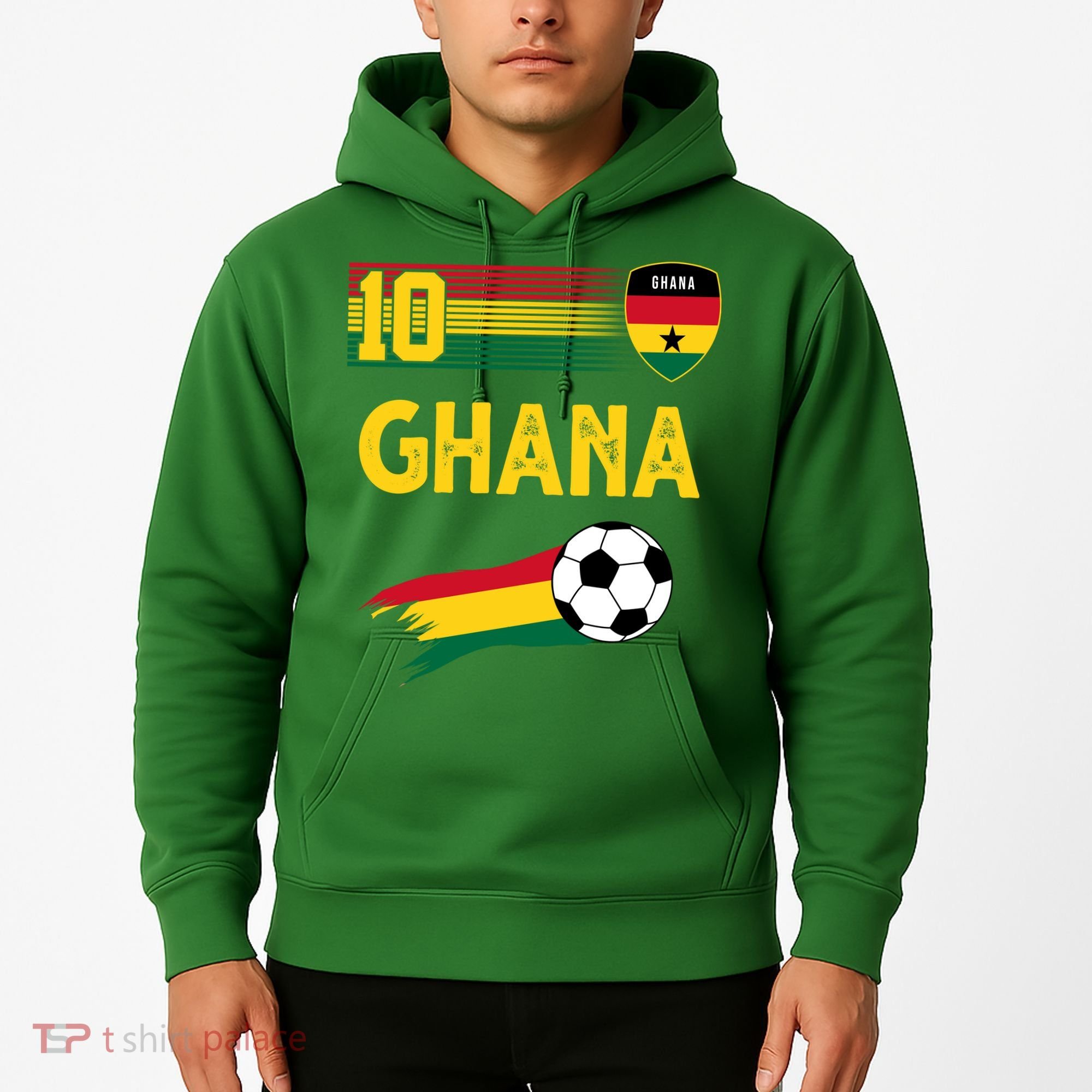 Ghana Soccer Ghanain Football Retro 10 Hoodie