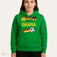 Ghana Soccer Ghanain Football Retro 10 Hoodie thumb 5