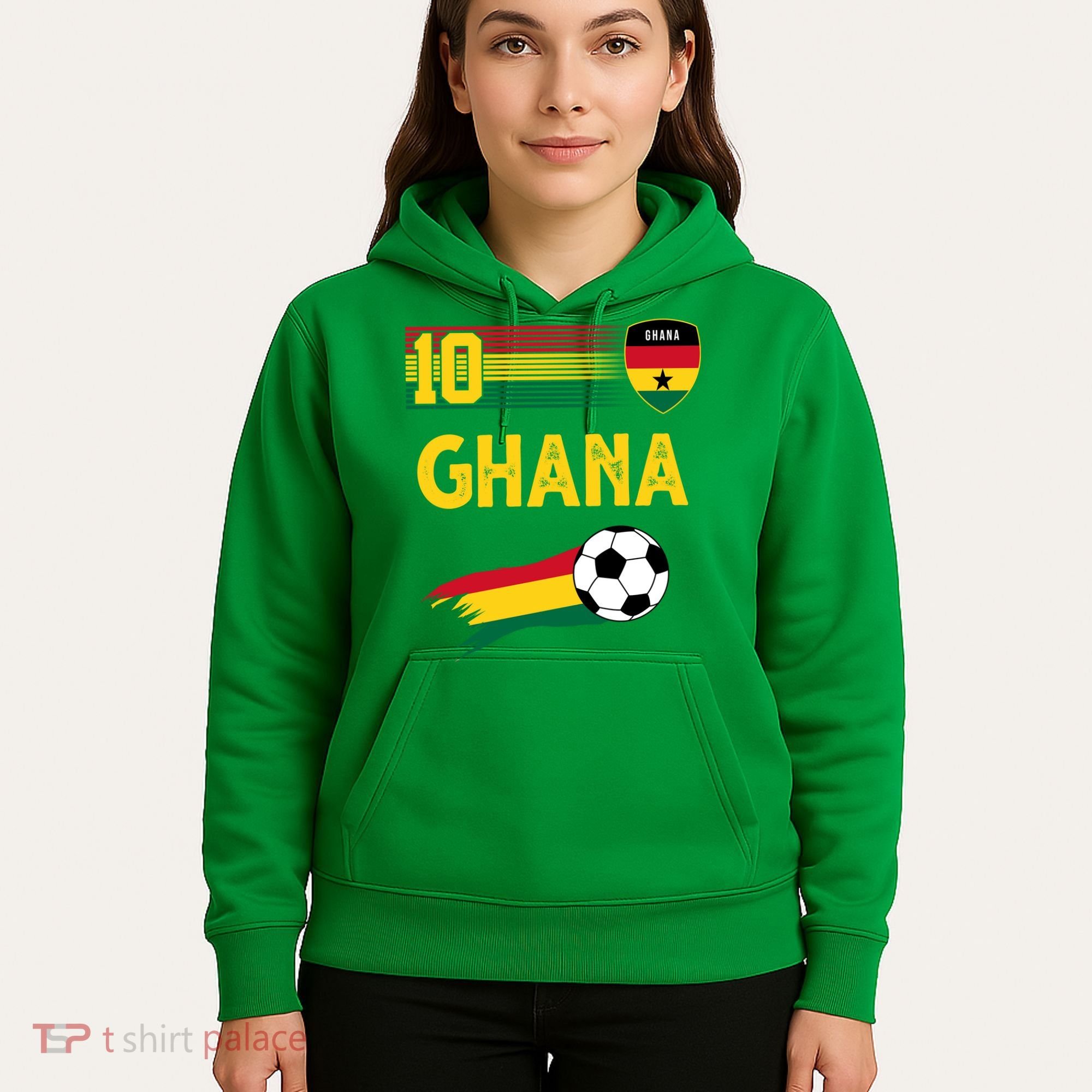 Ghana Soccer Ghanain Football Retro 10 Hoodie