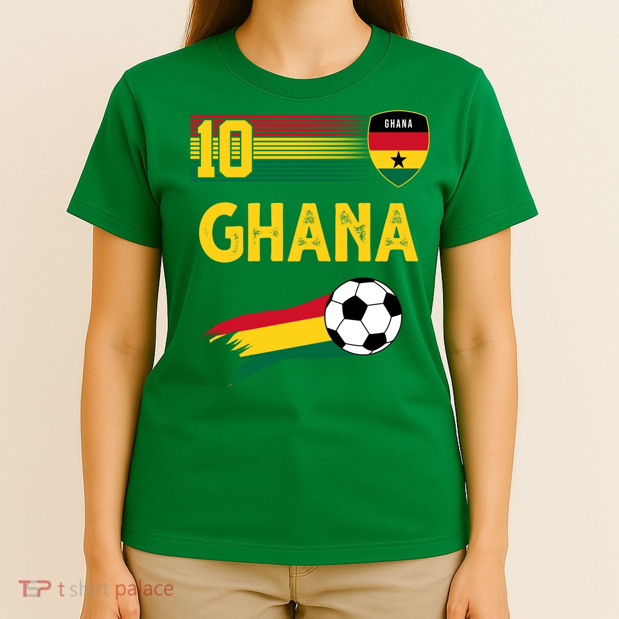 Ghana Soccer Ghanain Football Retro 10 T-Shirt