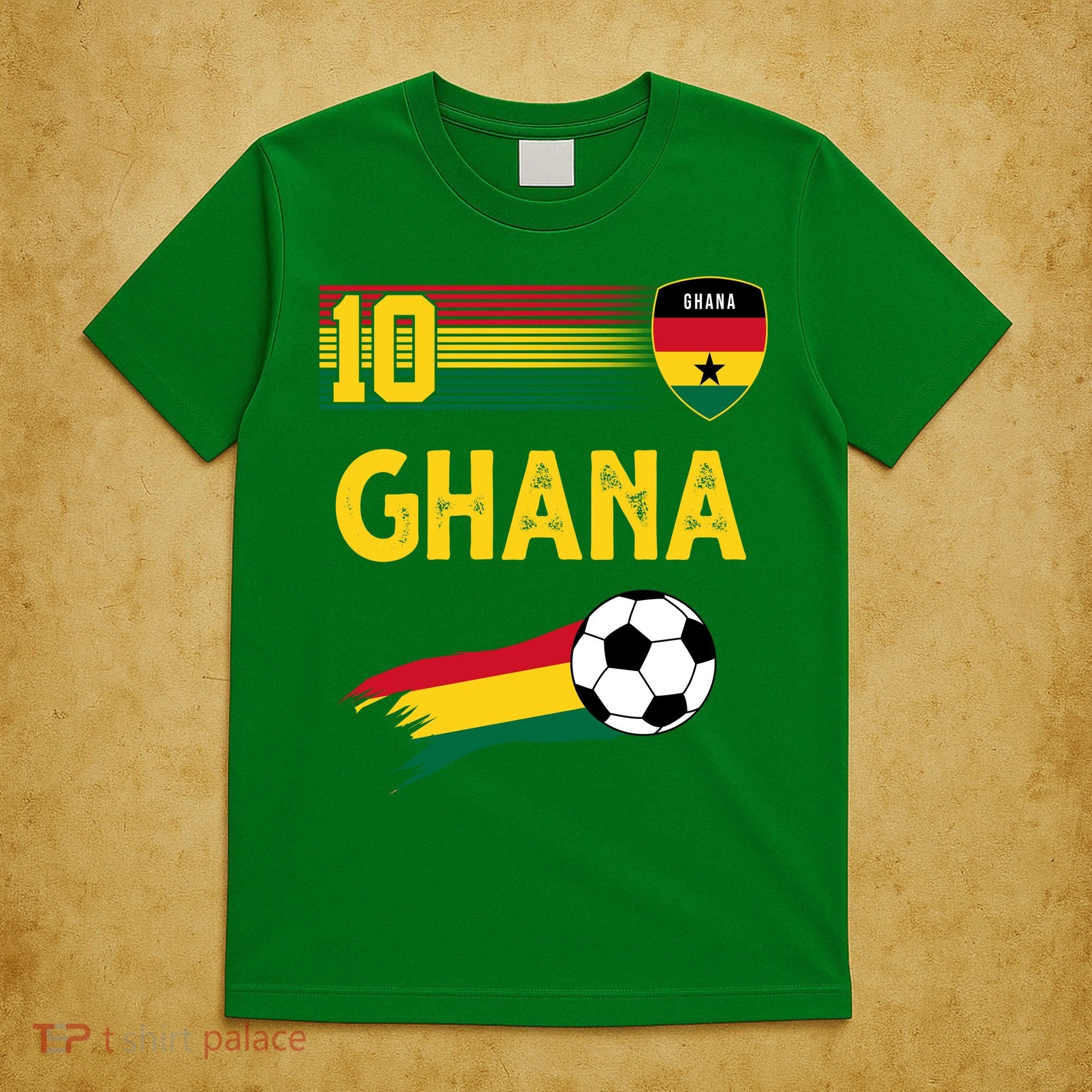 Ghana Soccer Ghanain Football Retro 10 T-Shirt