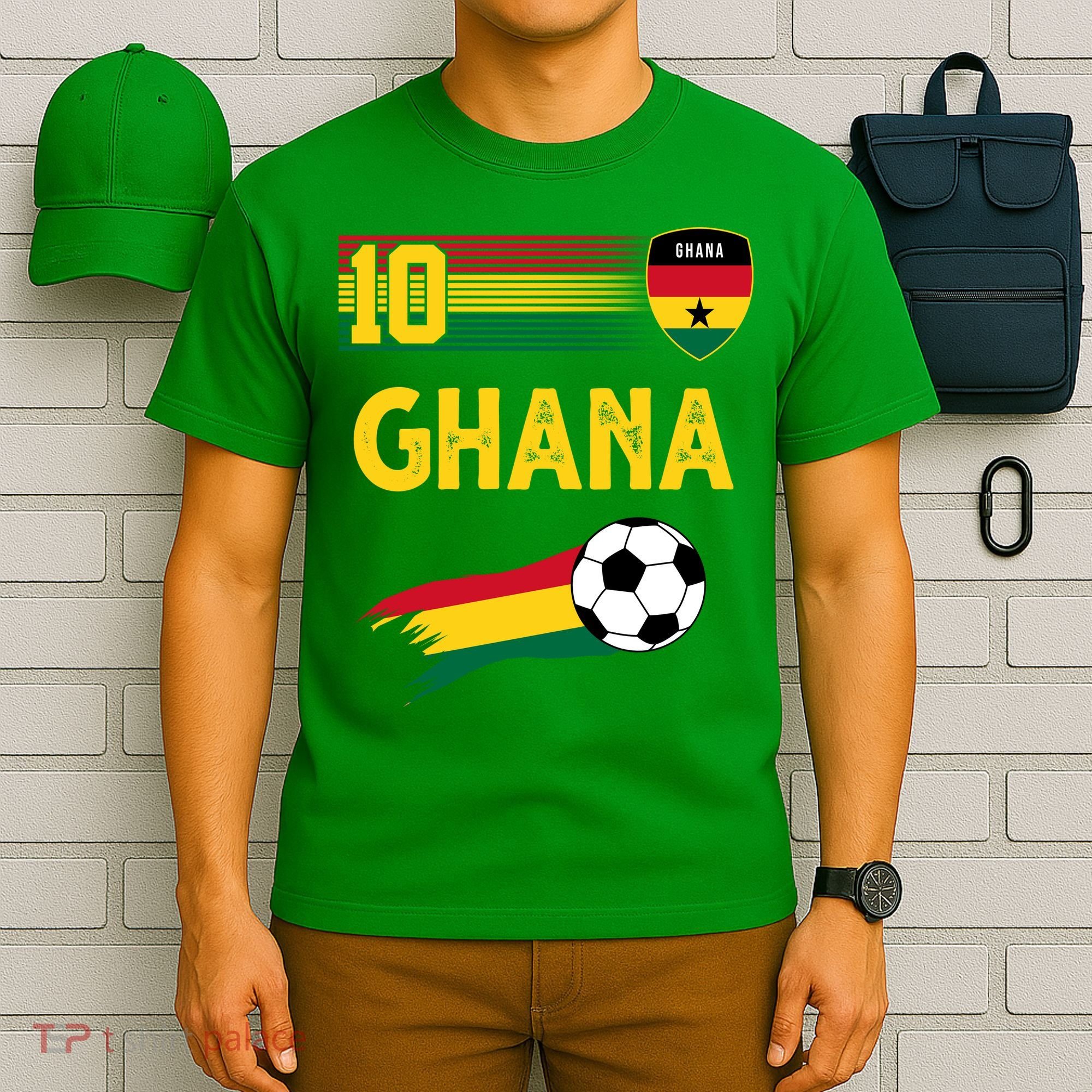 Ghana Soccer Ghanain Football Retro 10 T-Shirt