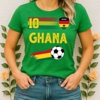Ghana Soccer Ghanain Football Retro 10 Women's T-Shirt thumb 2