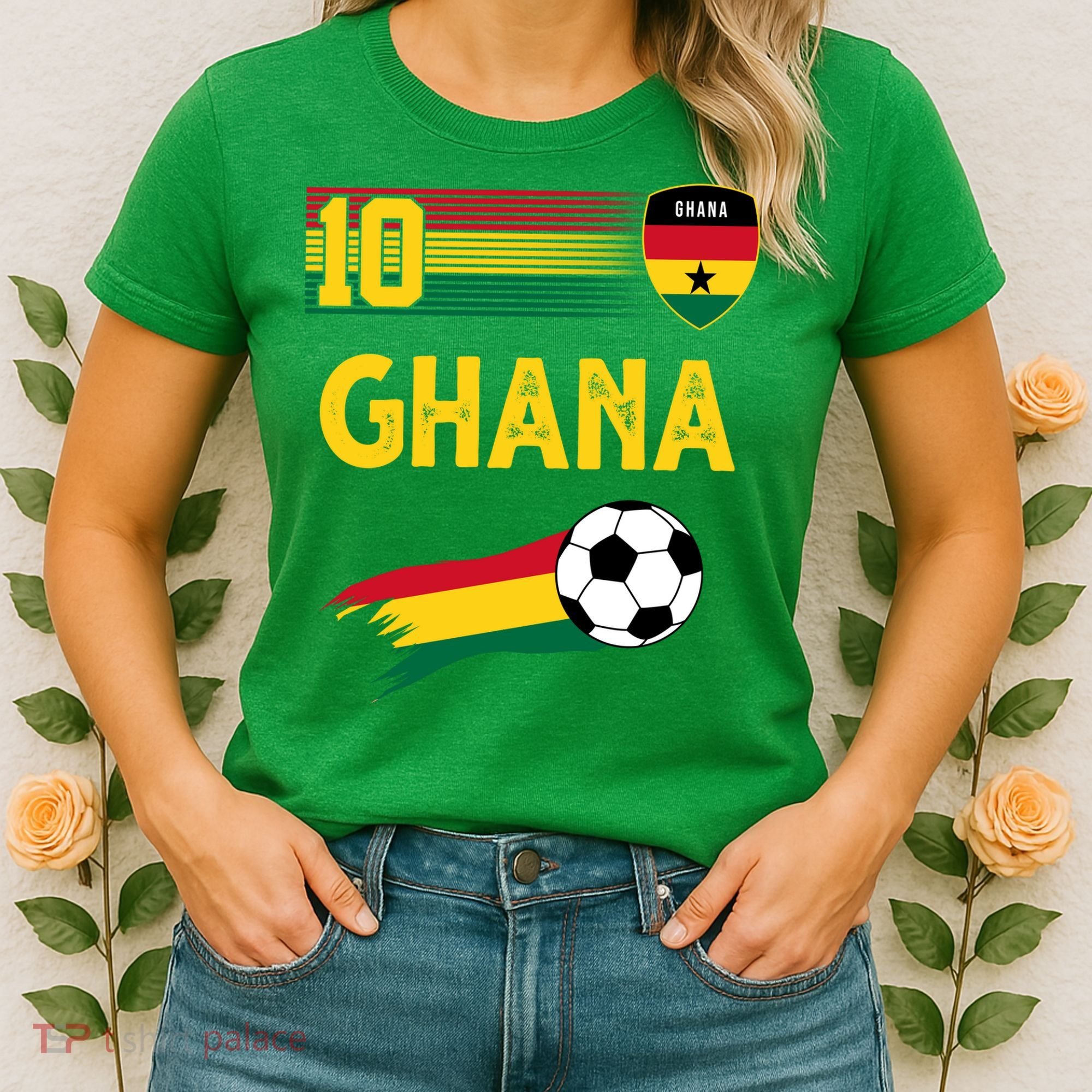 Ghana Soccer Ghanain Football Retro 10 Women's T-Shirt
