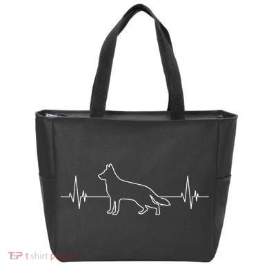 German Shepherd German Shepherd Heartbeat Tote Bag