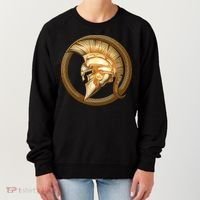 Golden Spartan Gladiator Warrior Helmet Women's Sweatshirt thumb 0