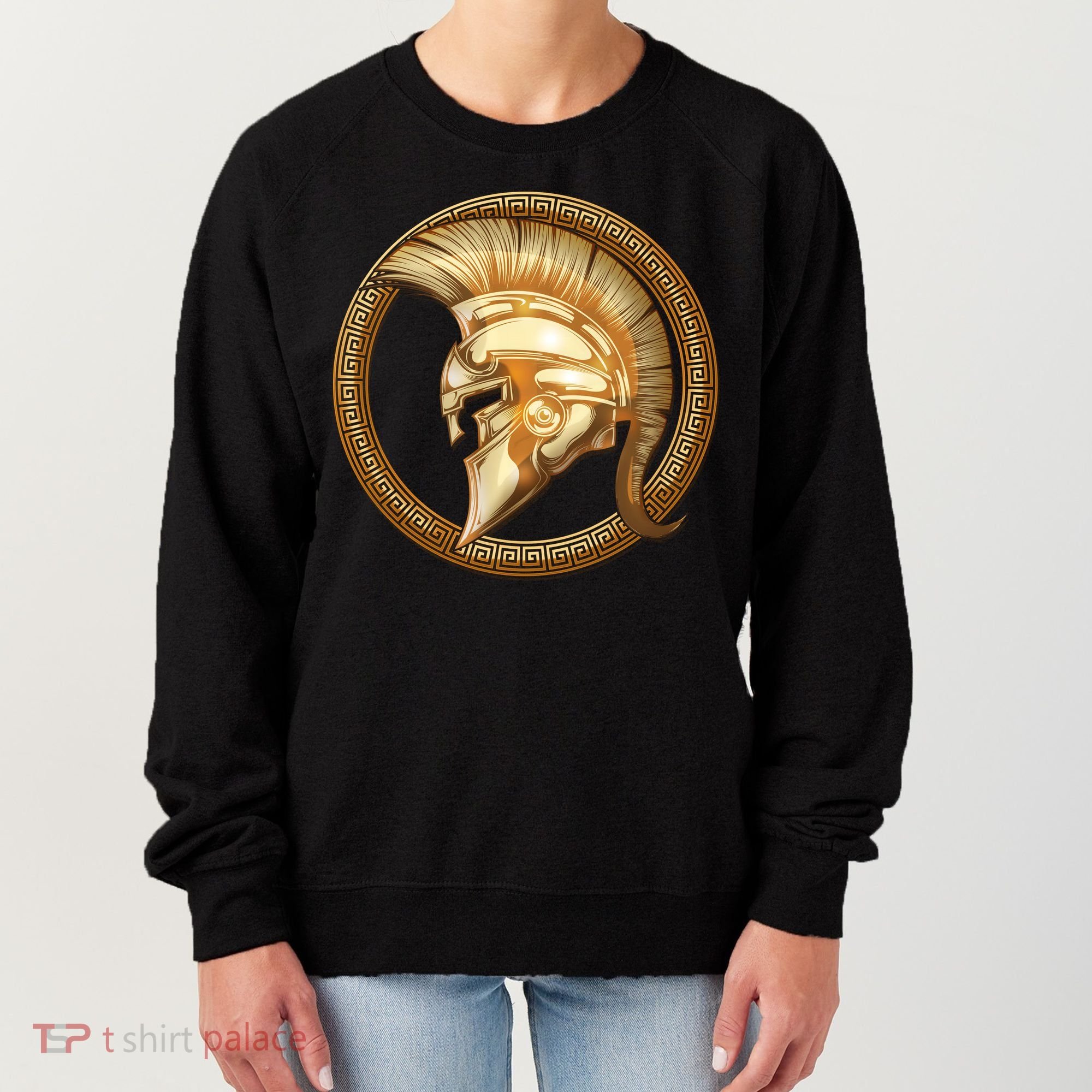Golden Spartan Gladiator Warrior Helmet Women's Sweatshirt