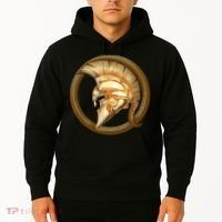 Golden Spartan Gladiator Warrior Helmet Hoodie thumb 2