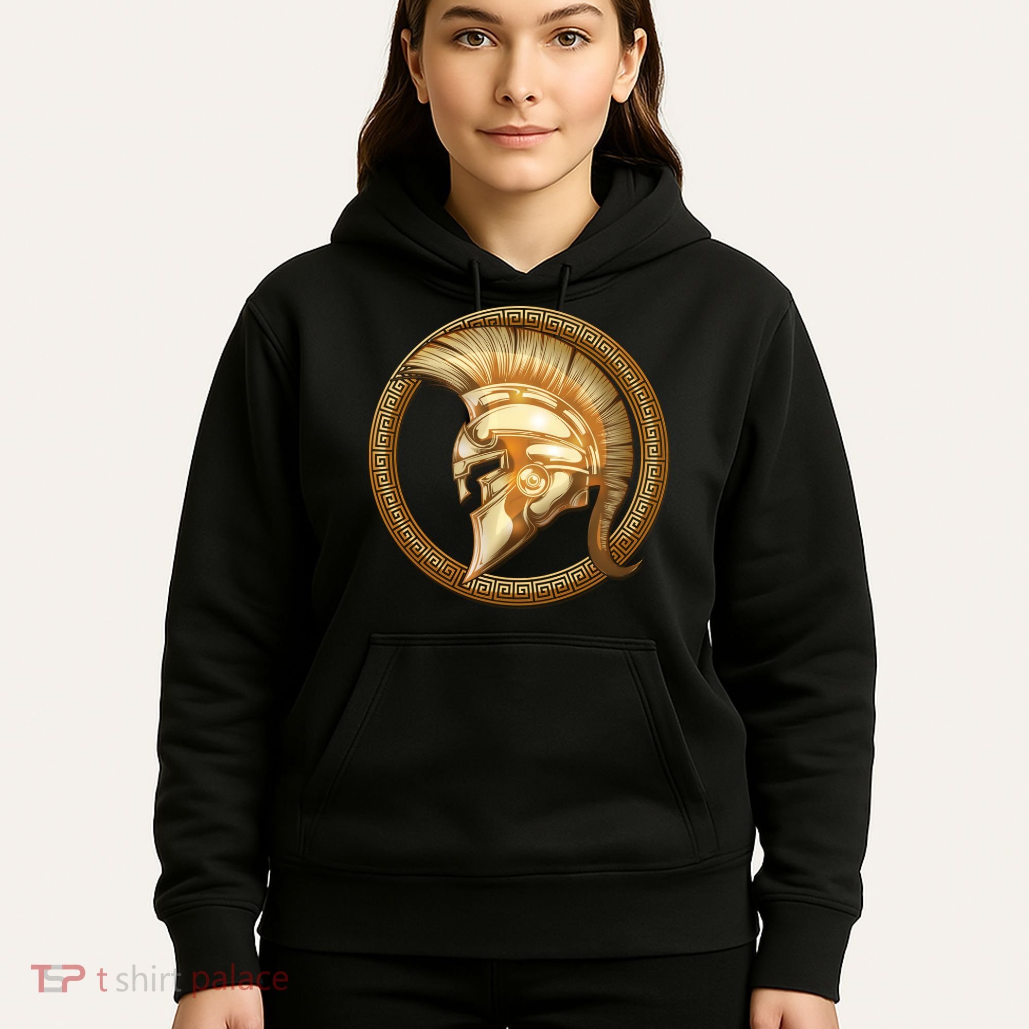 Golden Spartan Gladiator Warrior Helmet Hoodie