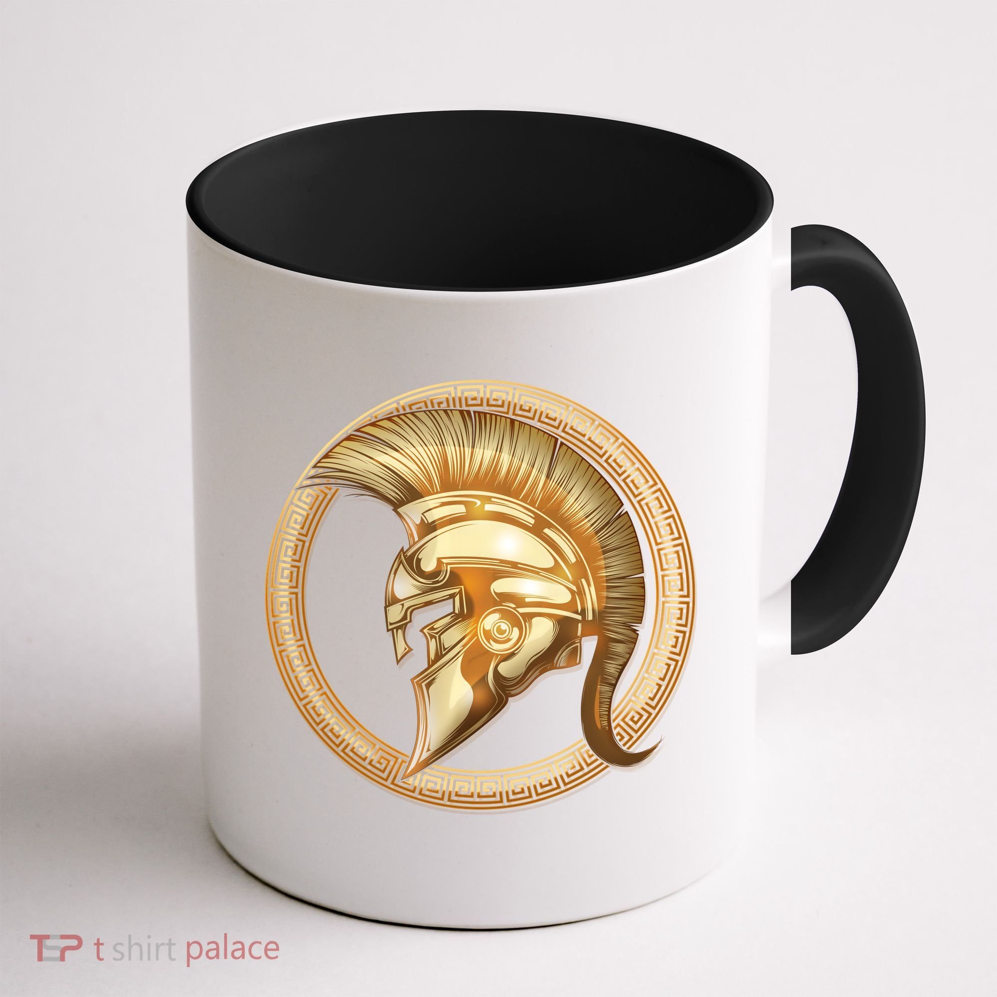 Golden Spartan Gladiator Warrior Helmet Coffee Mug