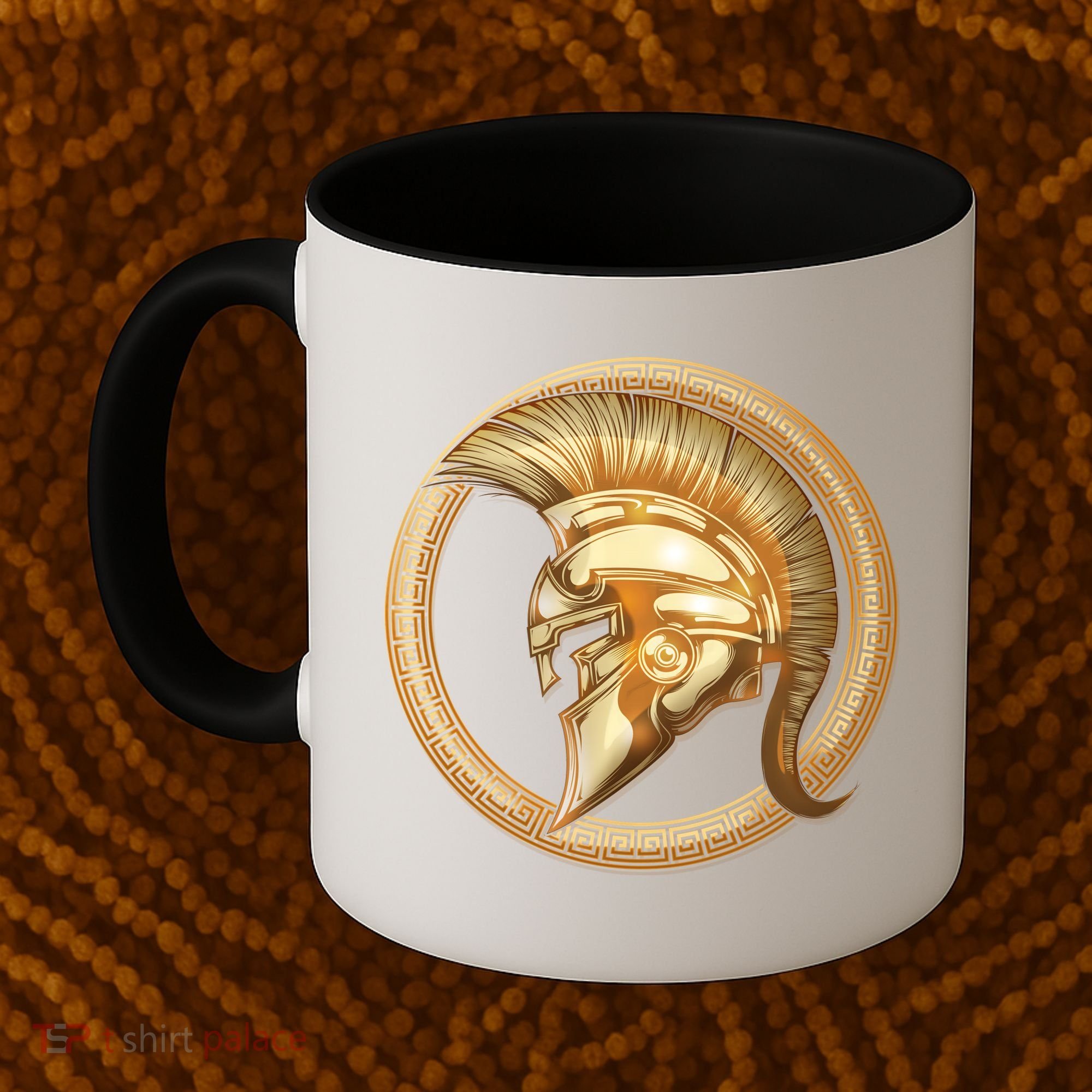 Golden Spartan Gladiator Warrior Helmet Coffee Mug