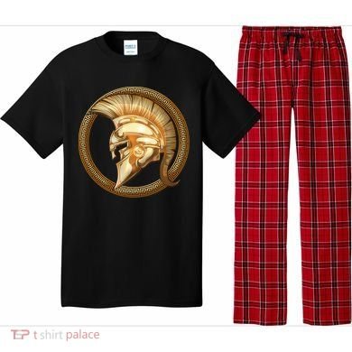 Golden Spartan Gladiator Warrior Helmet Pajama Set