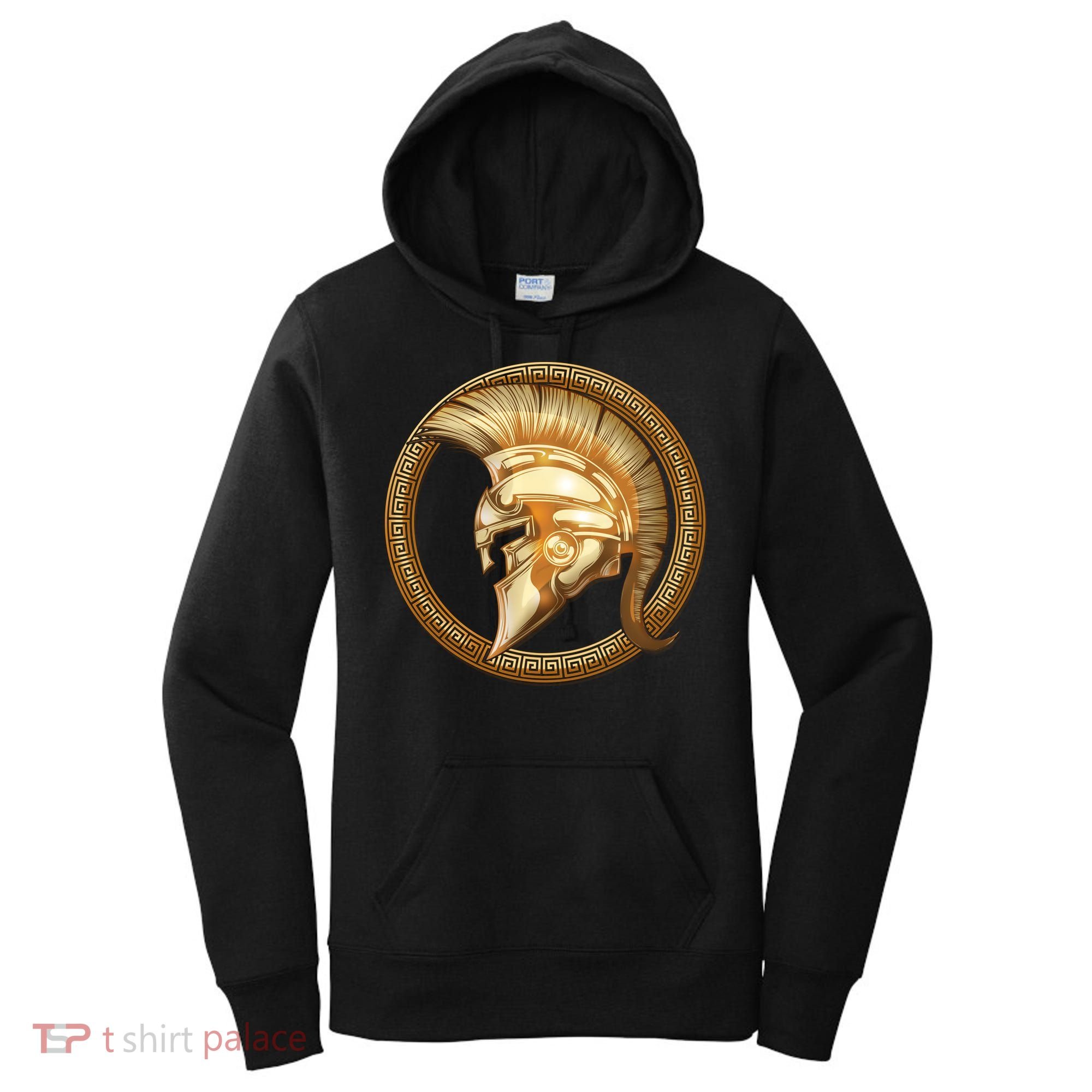 Golden Spartan Gladiator Warrior Helmet Women's Hoodie