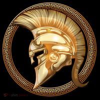 Golden Spartan Gladiator Warrior Helmet Women's Hoodie thumb 2