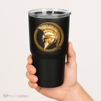 Golden Spartan Gladiator Warrior Helmet Tumbler thumb 2