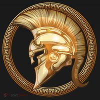 Golden Spartan Gladiator Warrior Helmet Visor thumb 3
