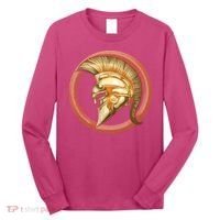 Golden Spartan Gladiator Warrior Helmet Long Sleeve Shirt thumb 0