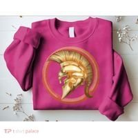 Golden Spartan Gladiator Warrior Helmet Sweatshirt thumb 2