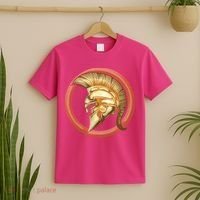 Golden Spartan Gladiator Warrior Helmet T-Shirt thumb 2