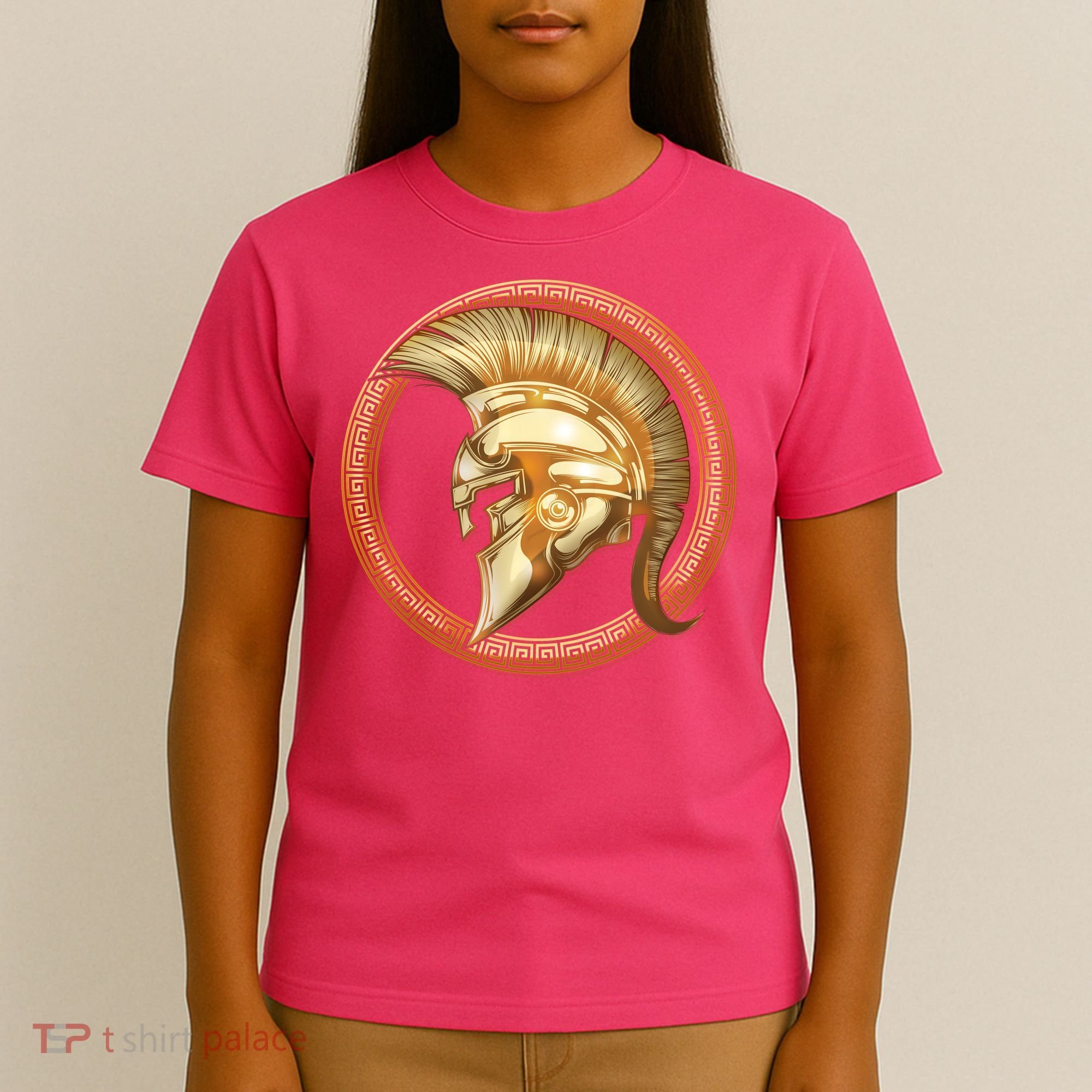 Golden Spartan Gladiator Warrior Helmet T-Shirt