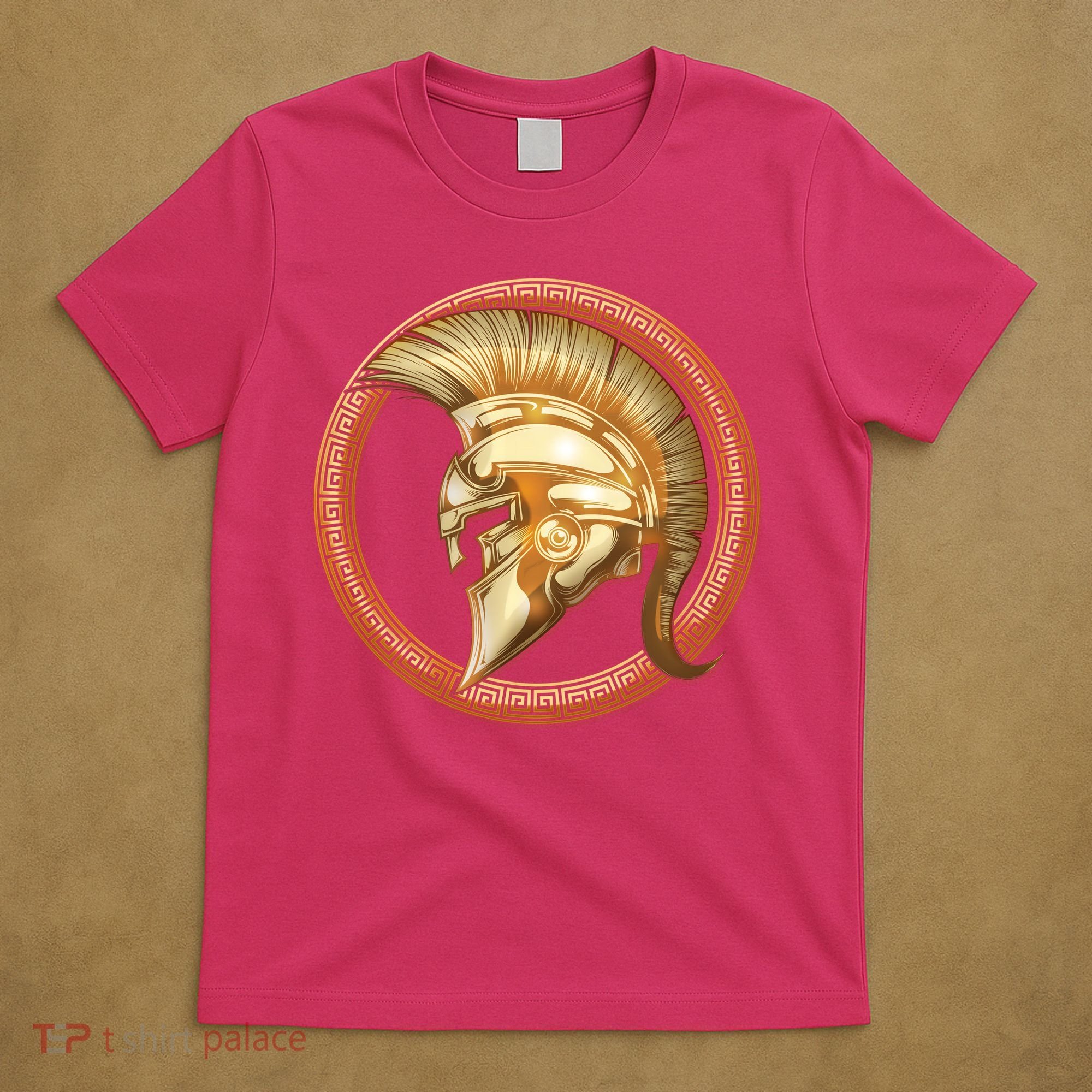 Golden Spartan Gladiator Warrior Helmet T-Shirt