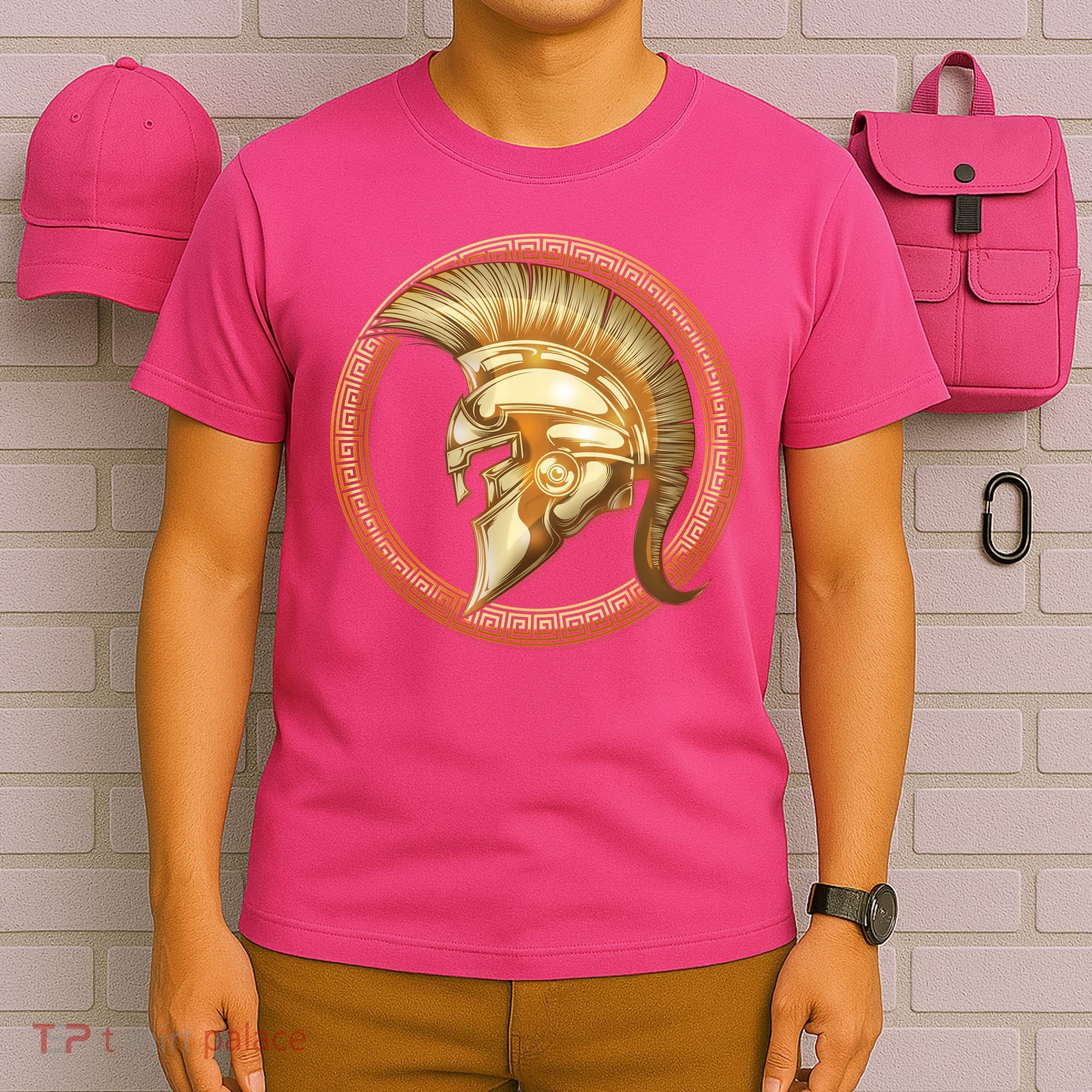 Golden Spartan Gladiator Warrior Helmet T-Shirt