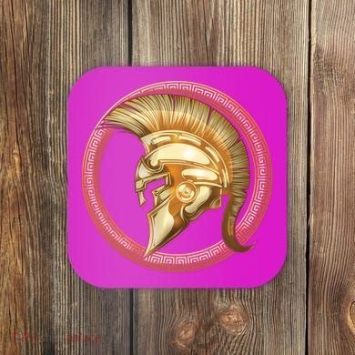 Golden Spartan Gladiator Warrior Helmet Coaster