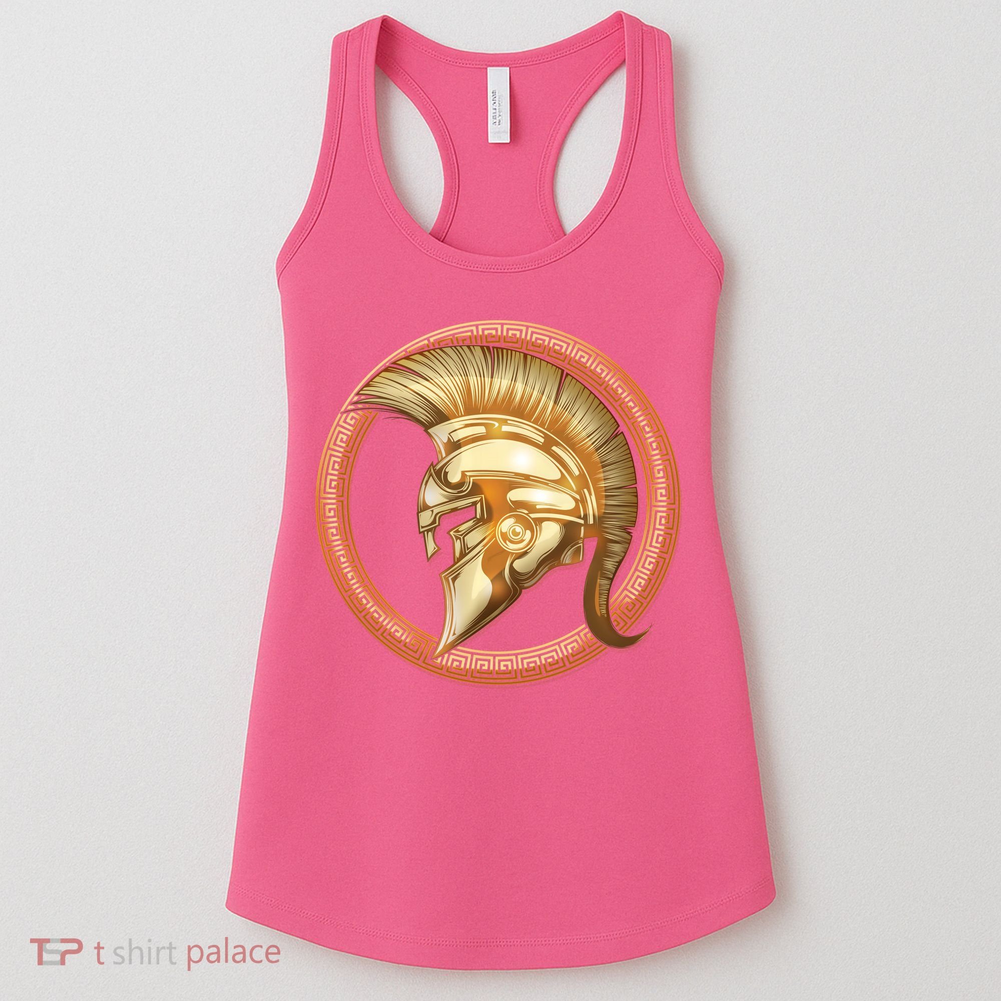 Golden Spartan Gladiator Warrior Helmet Women's Tank Top