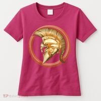 Golden Spartan Gladiator Warrior Helmet Women's T-Shirt thumb 0