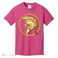 Golden Spartan Gladiator Warrior Helmet Kids T-Shirt thumb 0