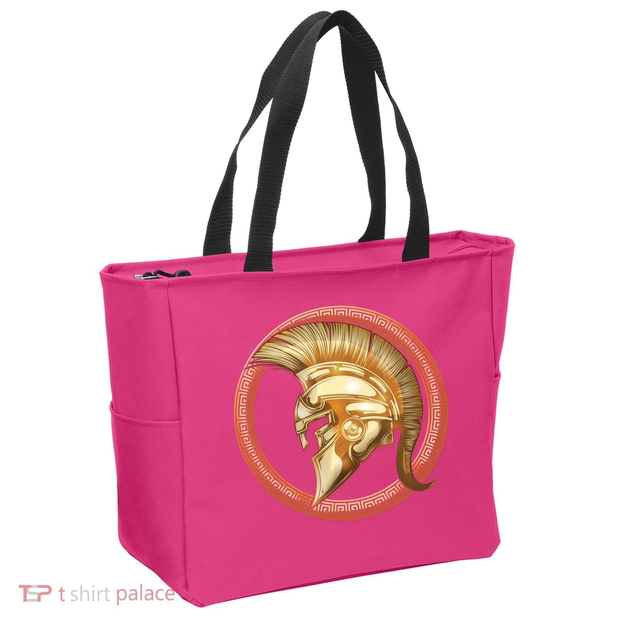 Golden Spartan Gladiator Warrior Helmet Tote Bag