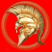 Golden Spartan Gladiator Warrior Helmet Santa Hat thumb 1