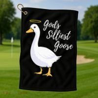 Gods Silliest Goose Golf Towel thumb 1