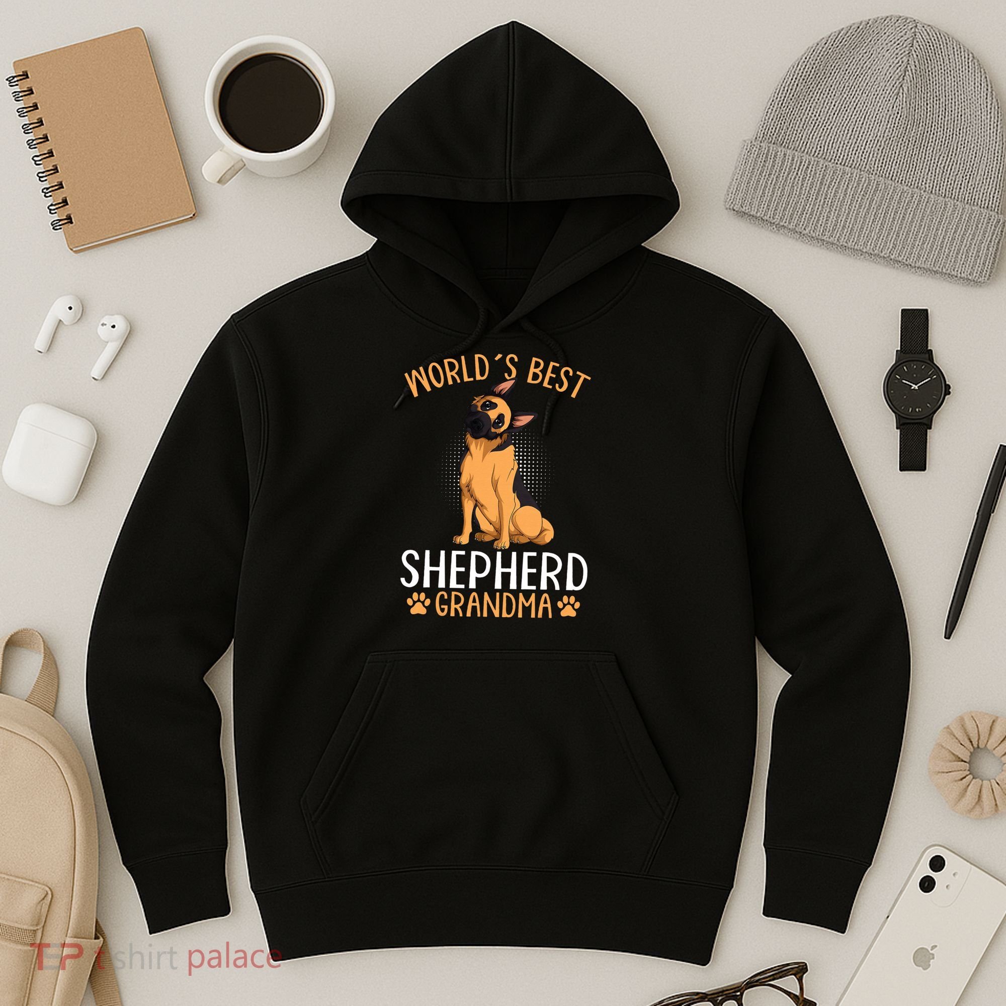 German Shepherd Grandma Dog Hoodie