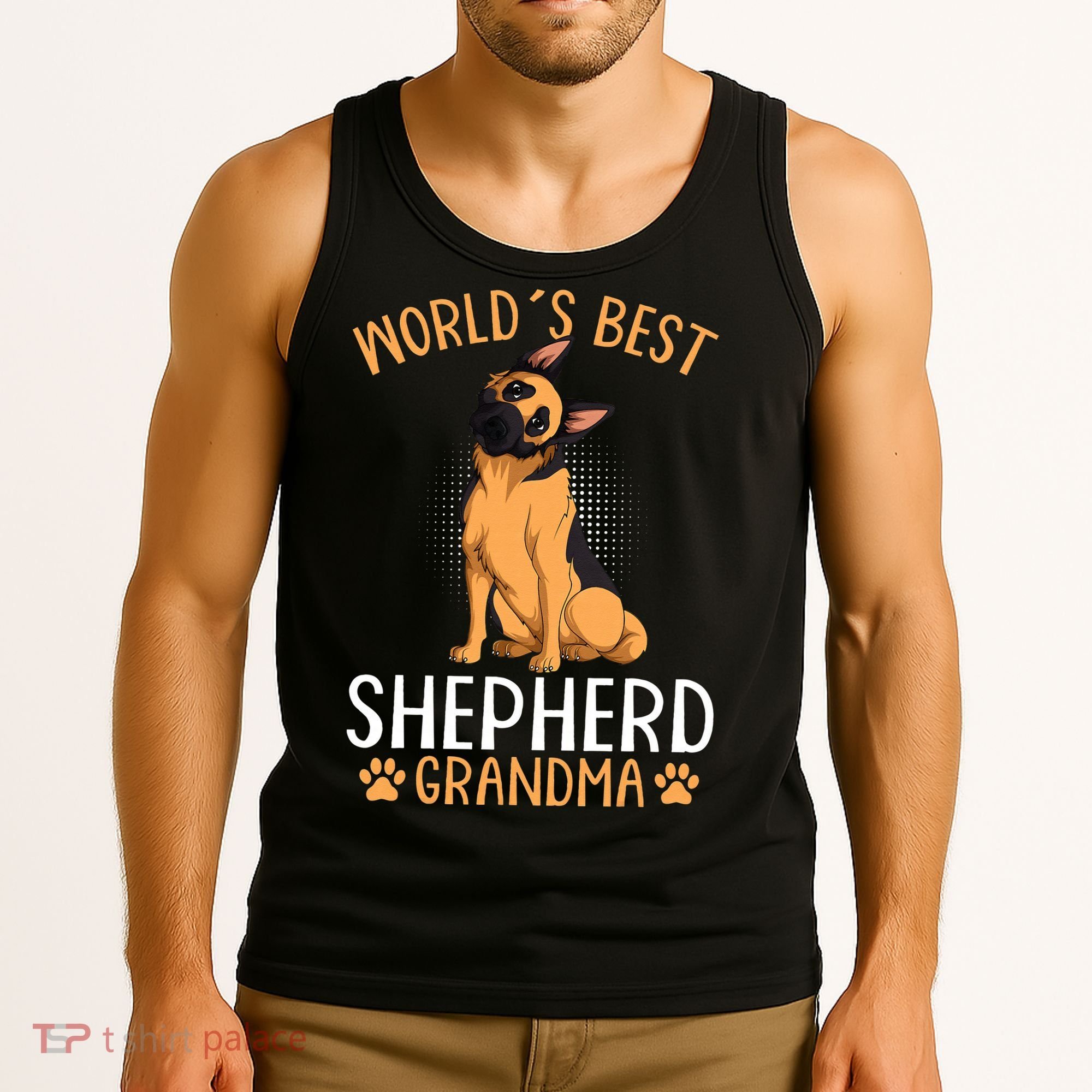 German Shepherd Grandma Dog Tank Top