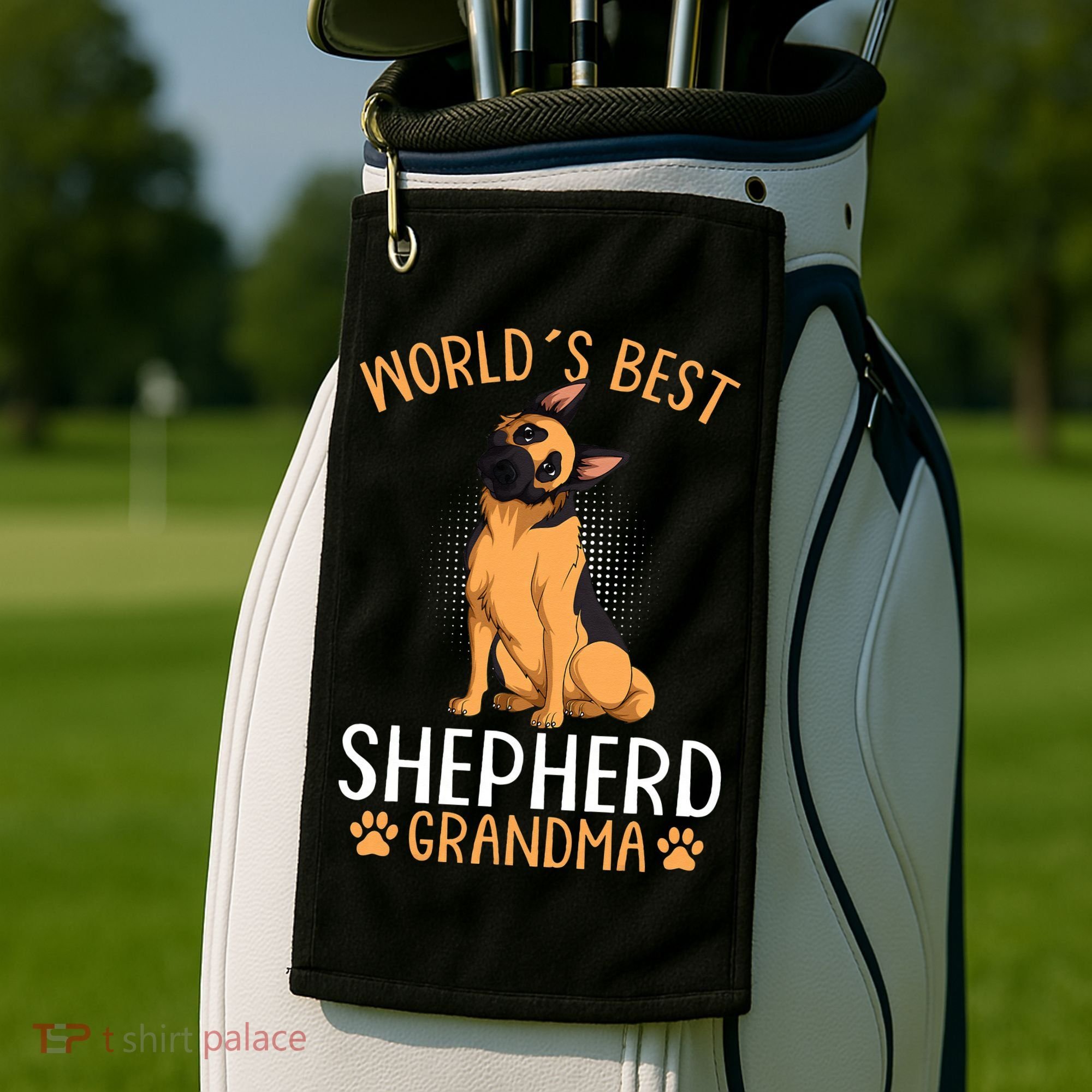 German Shepherd Grandma Dog Golf Towel